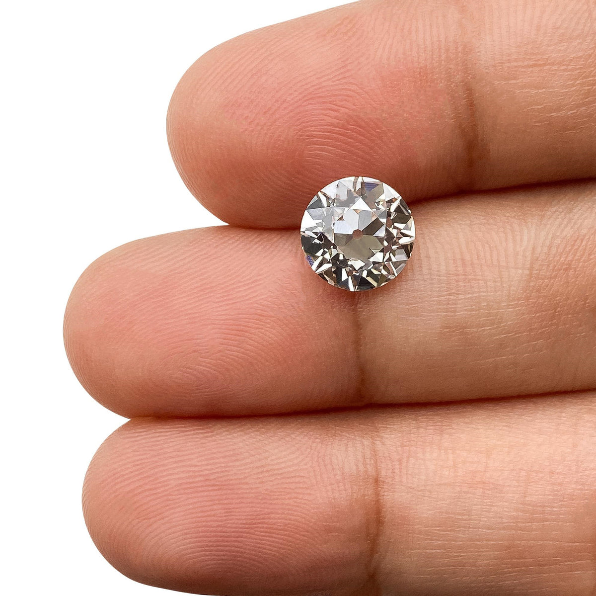 2.05ct | J/VVS2 Round Shape Old European Cut Lab Diamond (IGI)-LITHOS Diamond