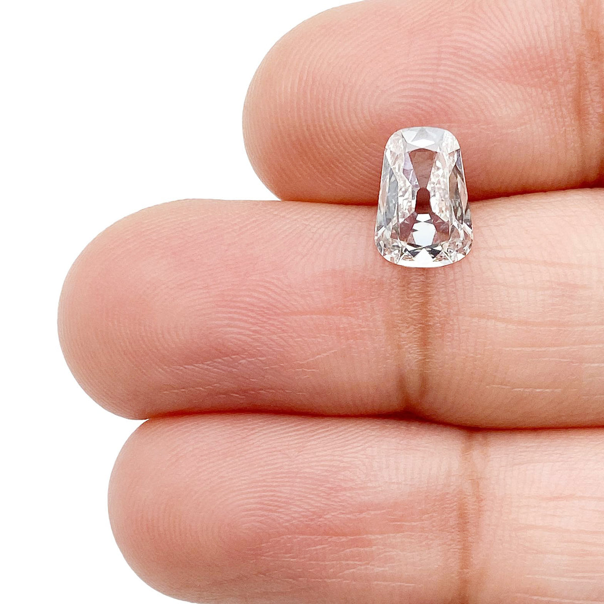 1.01ct | E/VS1 Tapered Cushion Shape Old Mine Cut Lab Diamond (IGI)