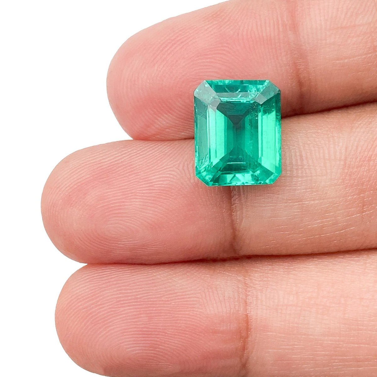 4.65ct | Step Cut Emerald Shape Lab Emerald