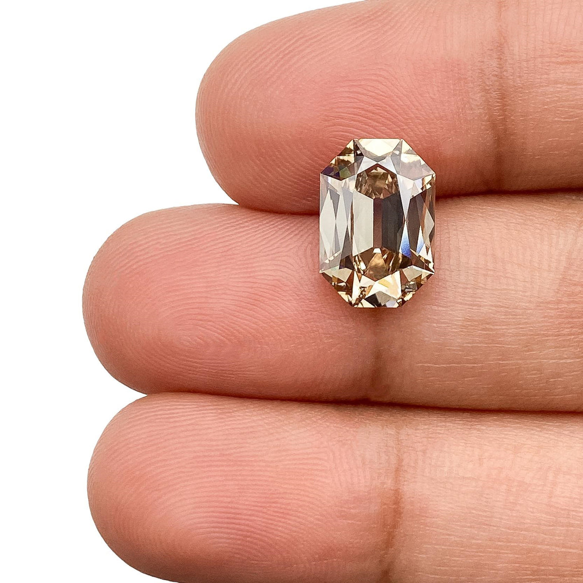 3.17ct | Light Brown/VS1 Champagne Octagon Shape Old Mine Cut Lab Diamond (IGI)