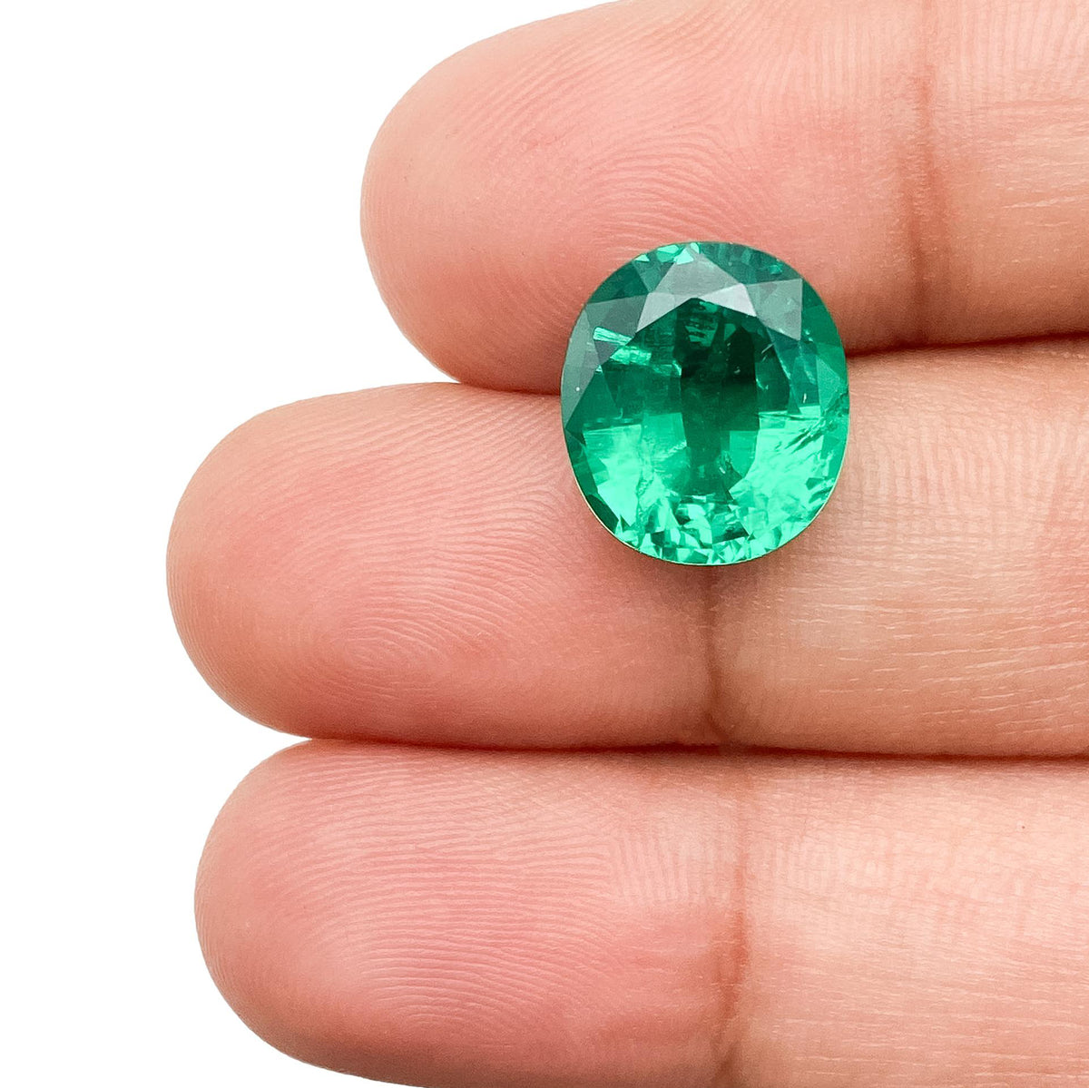 4.45ct | Brilliant Cut Oval Shape Lab Emerald (GSI)