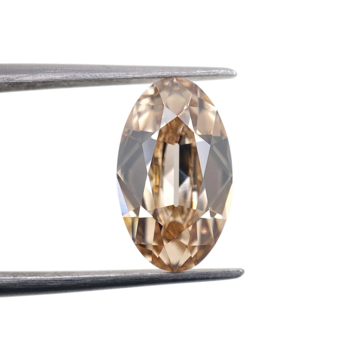 2.71ct | Fancy Light Brown/VS1 Champagne Oval Shape Old Mine Cut Lab Diamond (IGI)