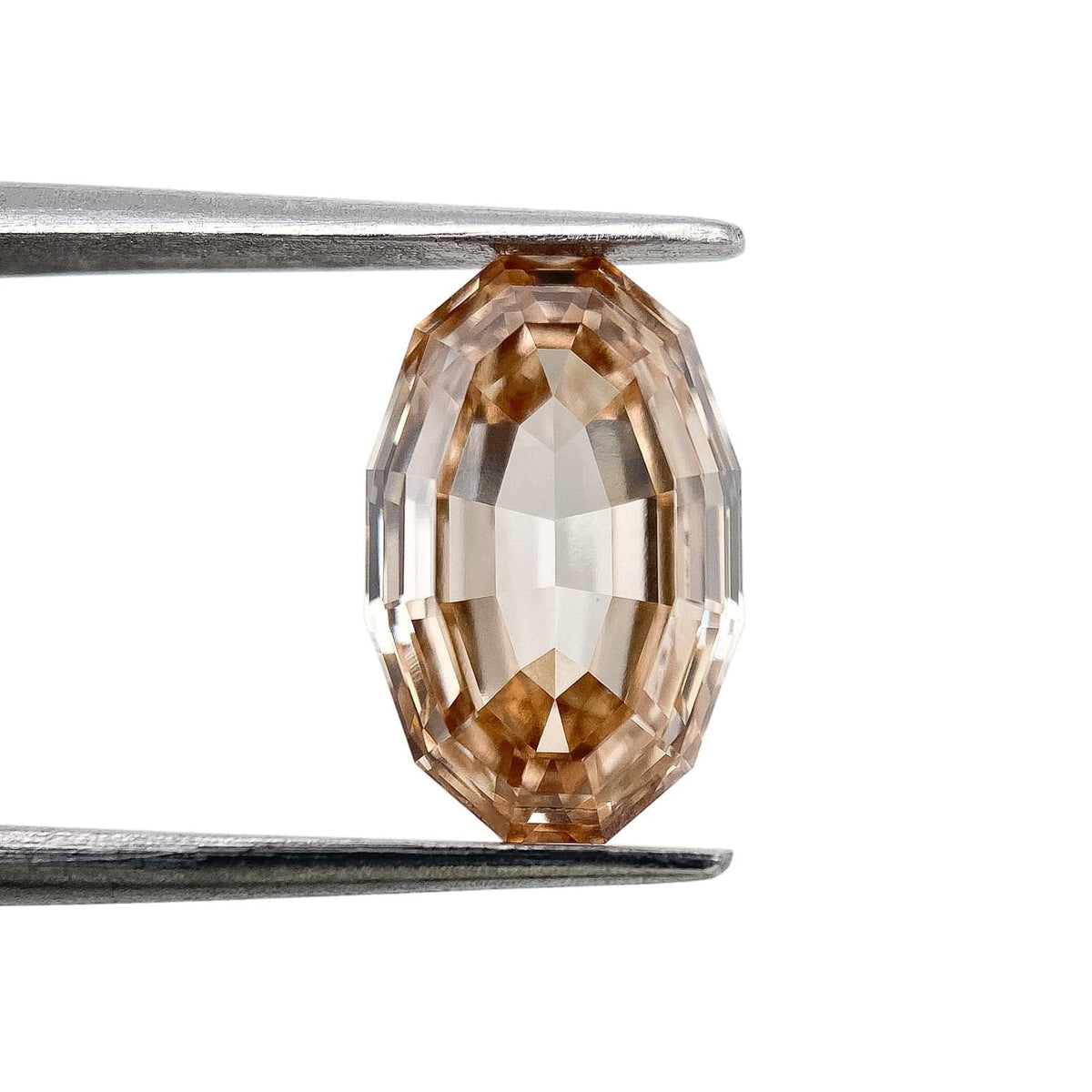 2.88ct | Fancy Light Brown/VS1 Champagne Oval Shape Step Cut Lab Diamond (IGI)-LITHOS Diamond