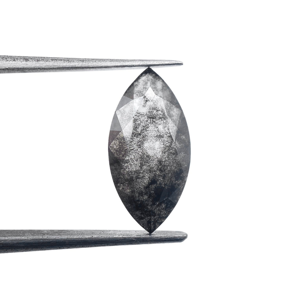 1.55ct | Salt & Pepper Marquise Shape Rose Cut Lab Diamond