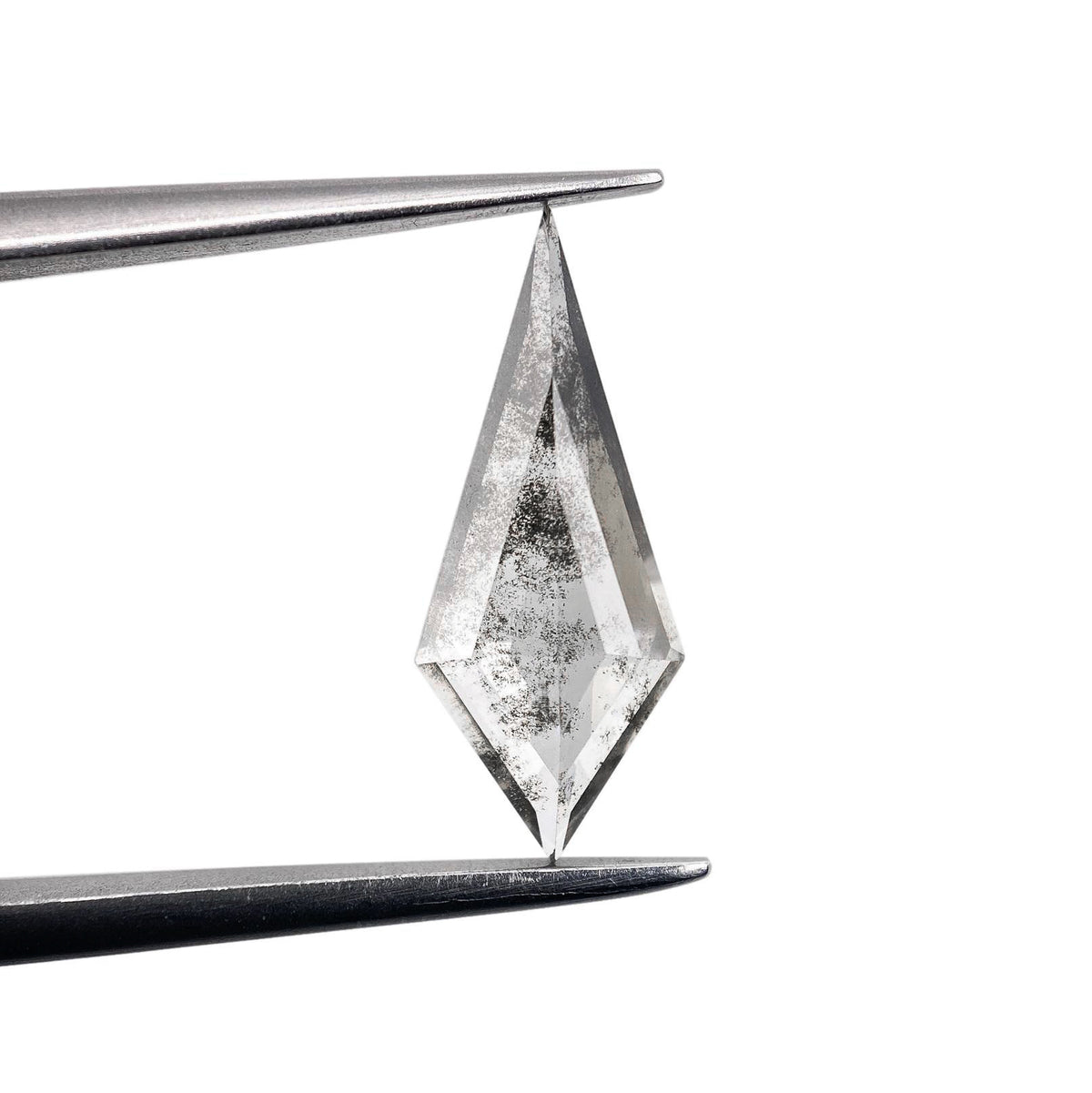 1.10ct | Salt &amp; Pepper Kite Shape Step Cut Lab Diamond