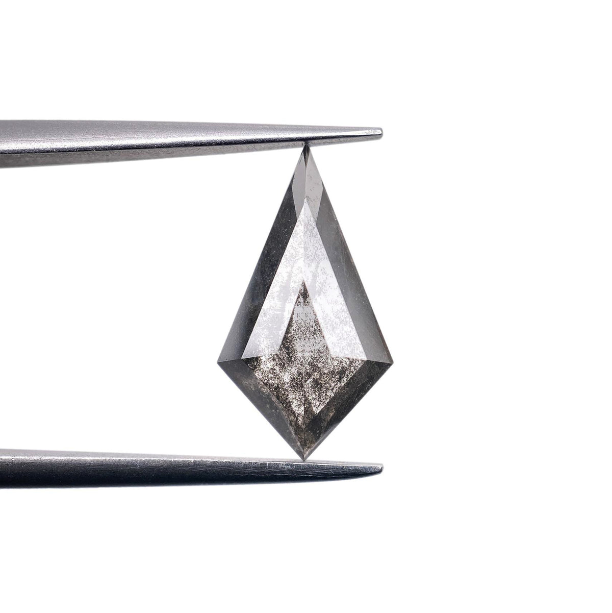 1.93ct | Salt &amp; Pepper Kite Shape Step Cut Lab Diamond