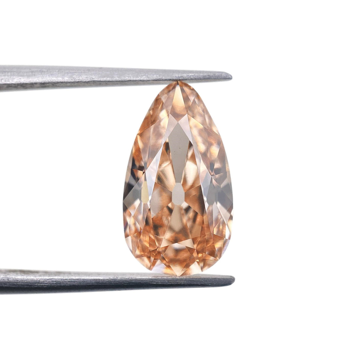 2.88ct | Fancy Light Brown/VS1 Champagne Pear Shape Old Mine Cut Lab Diamond (IGI)-LITHOS Diamond