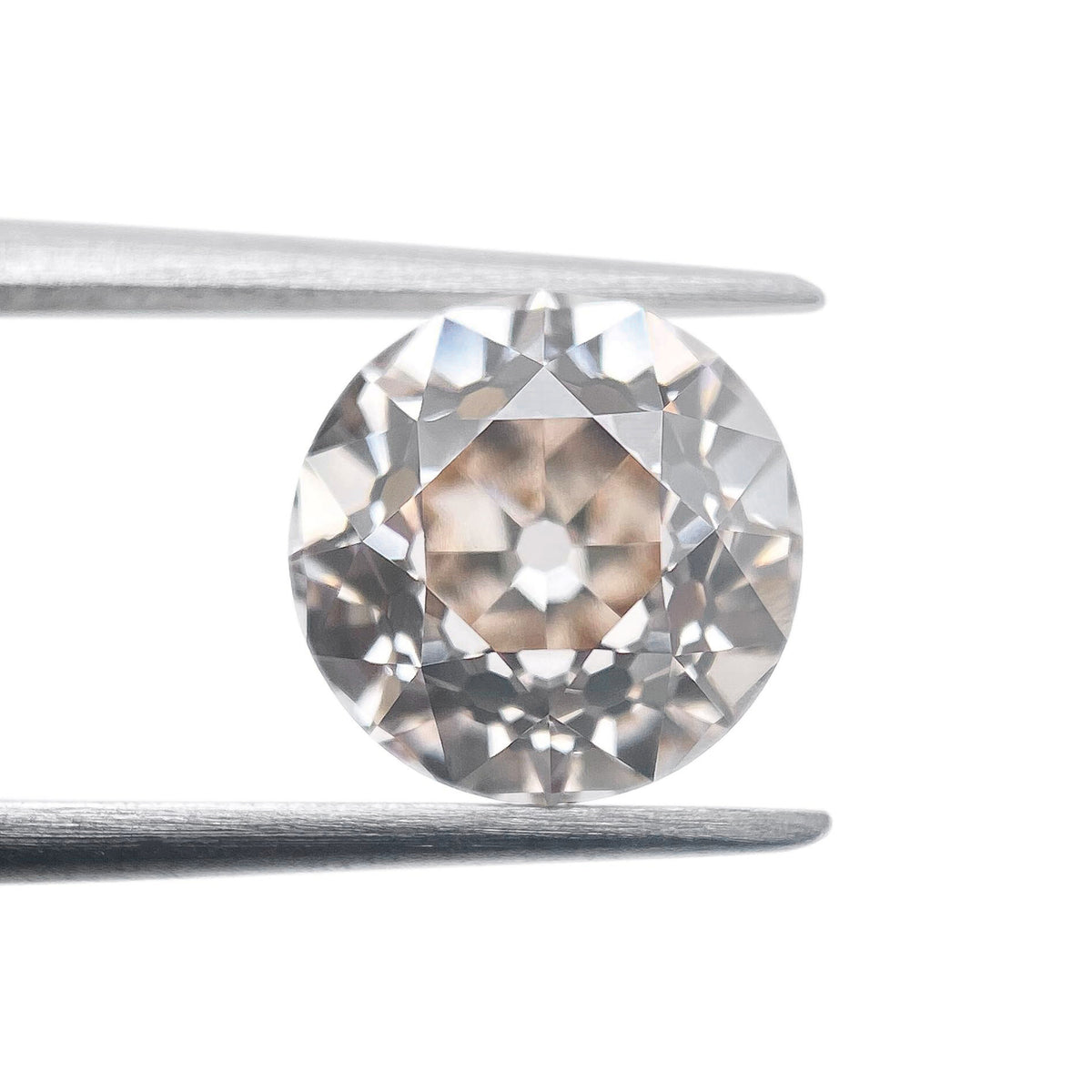 2.14ct | K/VVS2 Champagne Round Shape Old European Cut Lab Diamond (IGI)-LITHOS Diamond