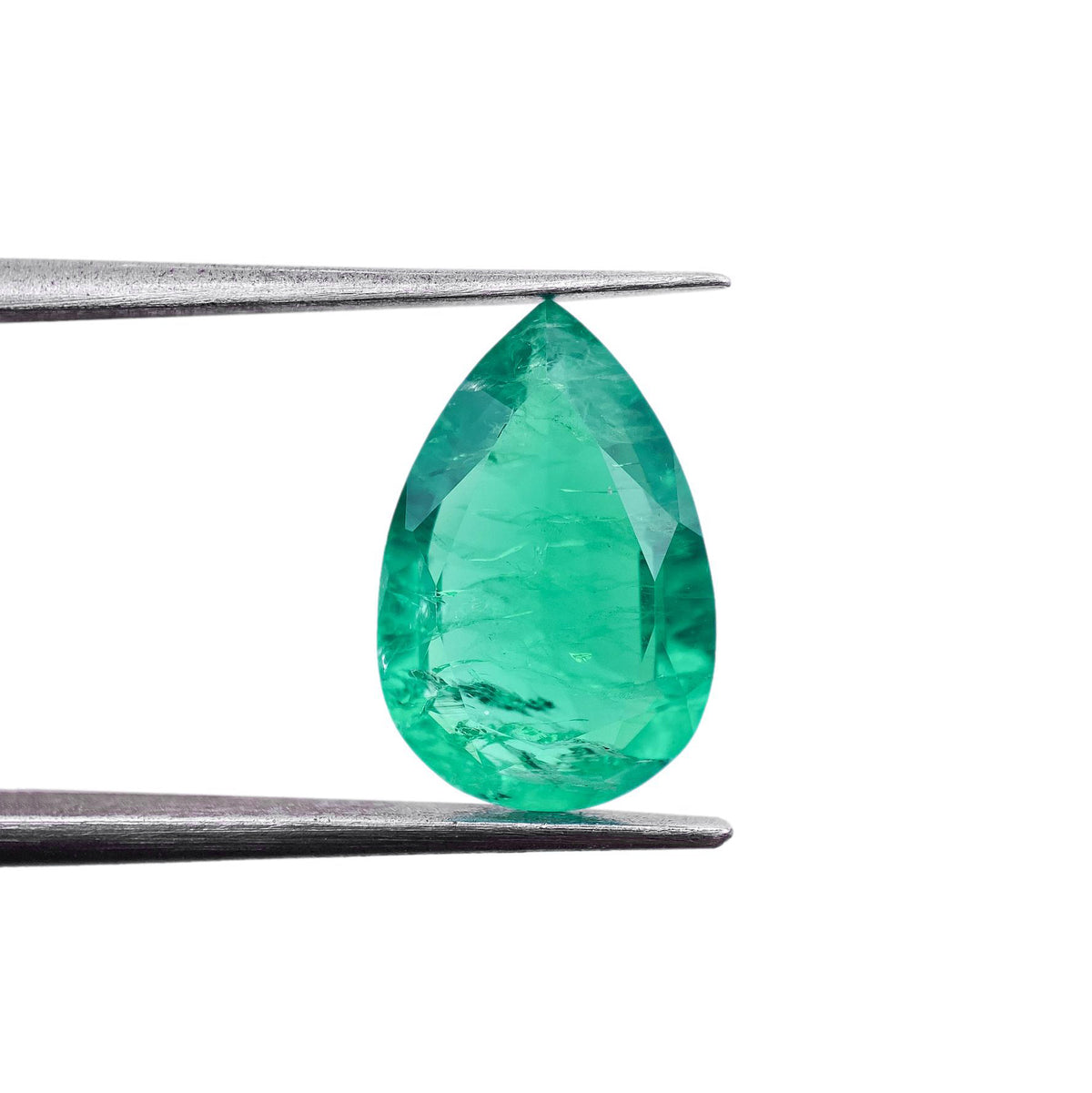 3.23ct | Brilliant Cut Pear Shape Lab Emerald