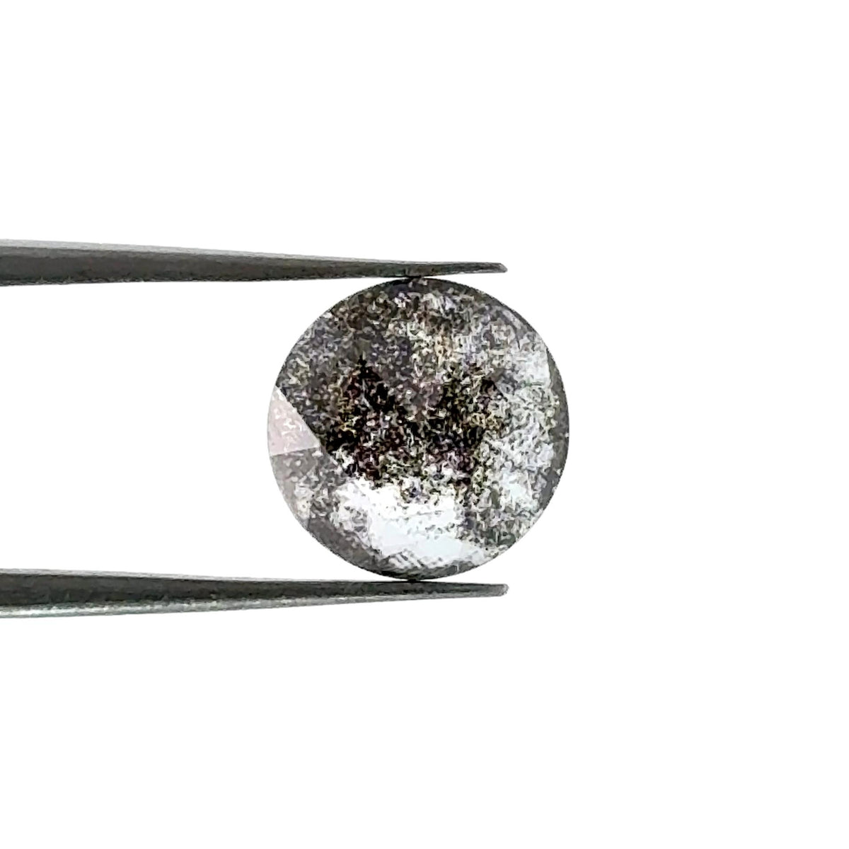 1.15ct | Salt & Pepper Round Shape Rose Cut Lab Diamond