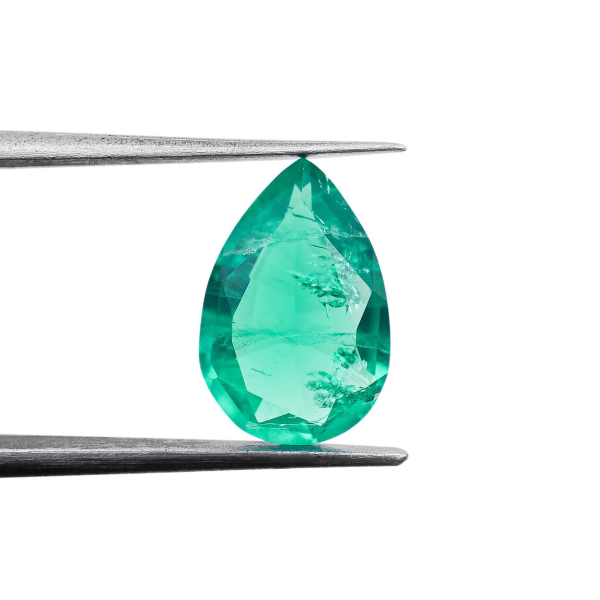 2.98ct | Brilliant Cut Pear Shape Lab Emerald