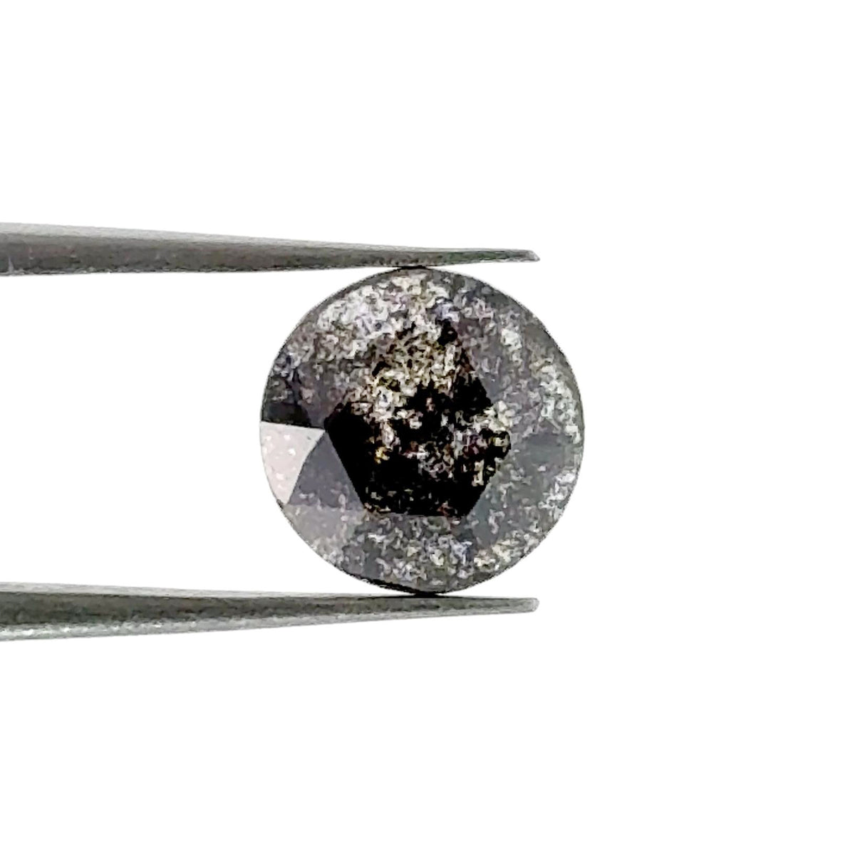 1.06ct | Salt & Pepper Round Shape Rose Cut Lab Diamond