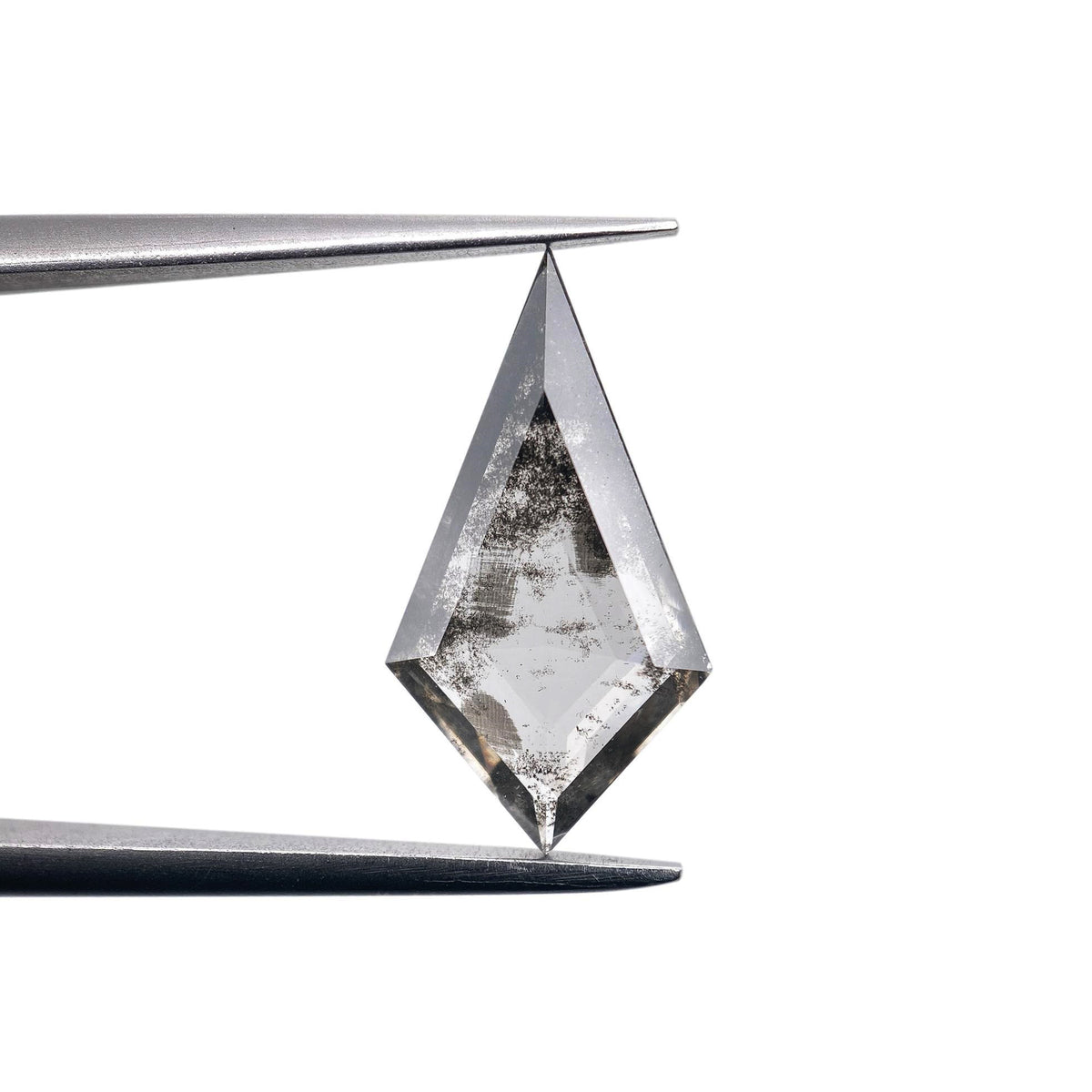 1.73ct | Salt &amp; Pepper Kite Shape Step Cut Lab Diamond