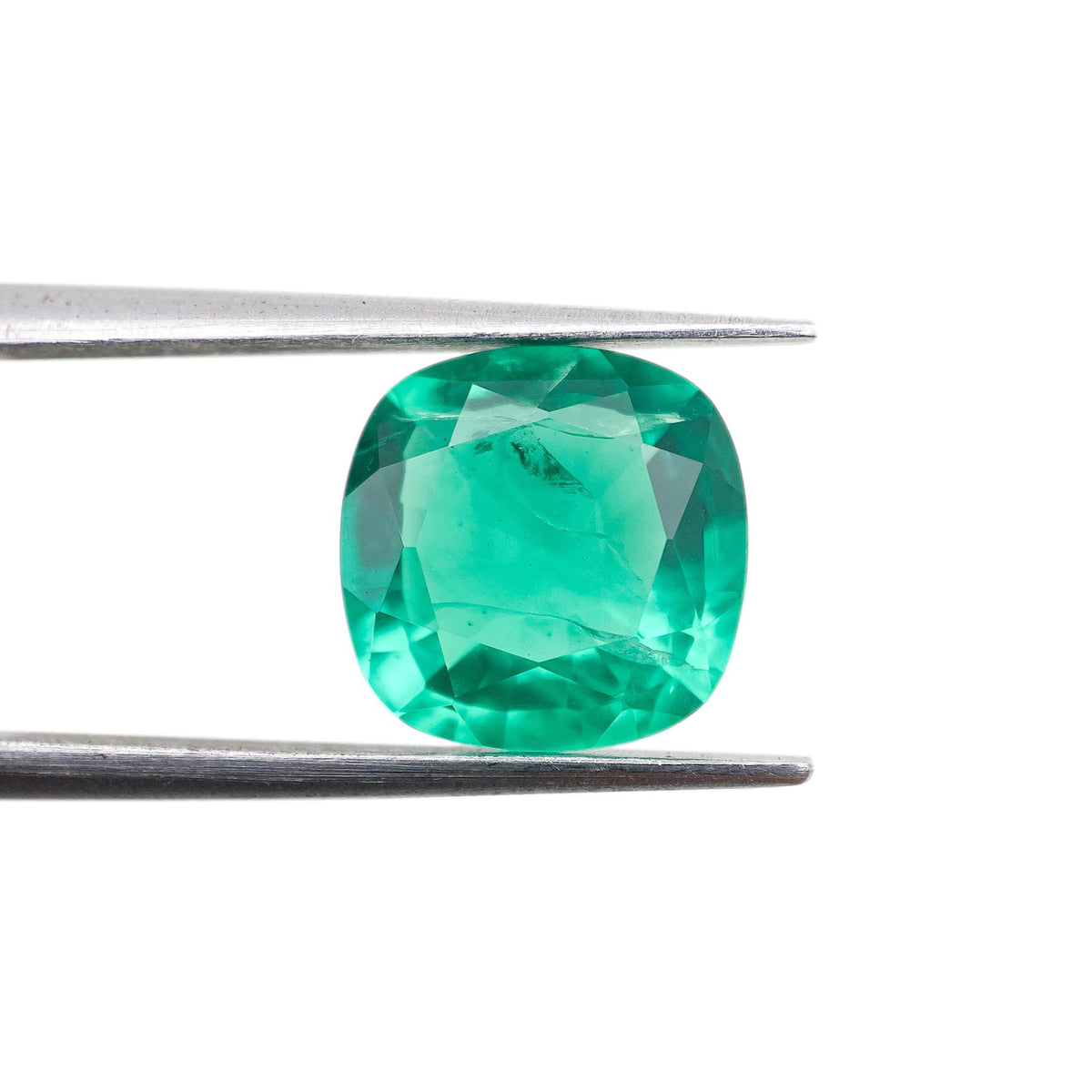 2.94ct | Brilliant Cut Cushion Shape Lab Emerald