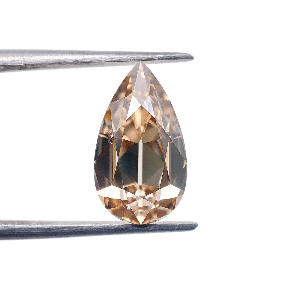 2.69ct | Fancy Light Brown/VS1 Champagne Pear Shape Old Mine Cut Lab Diamond (IGI)