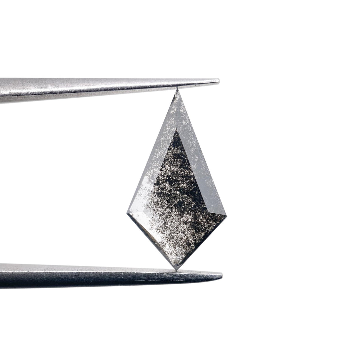 1.37ct | Salt &amp; Pepper Kite Shape Step Cut Lab Diamond