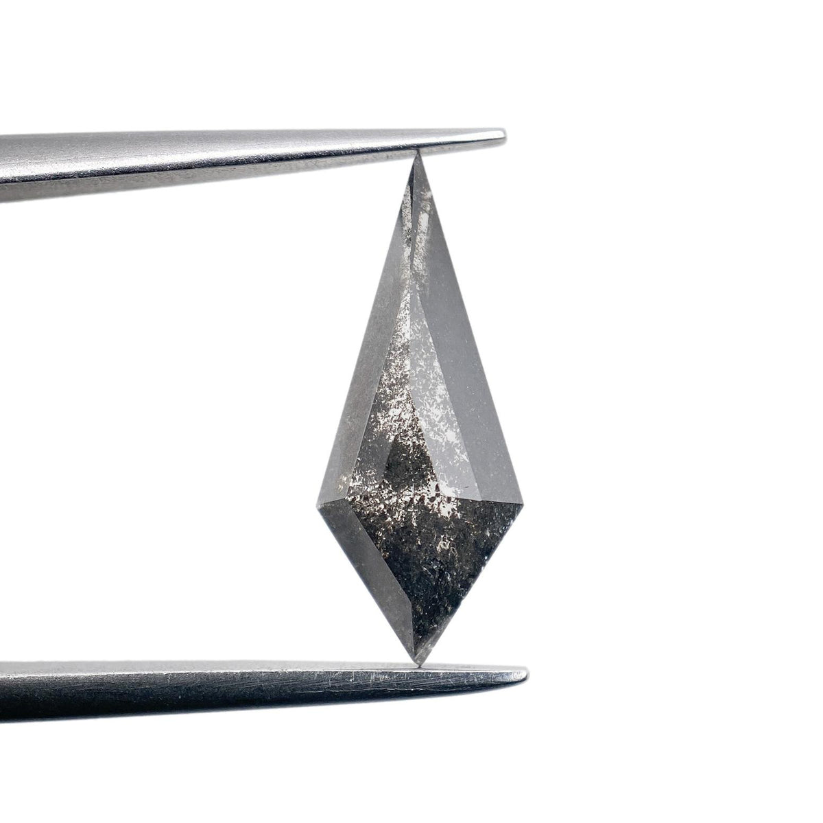 1.56ct | Salt &amp; Pepper Kite Shape Step Cut Lab Diamond