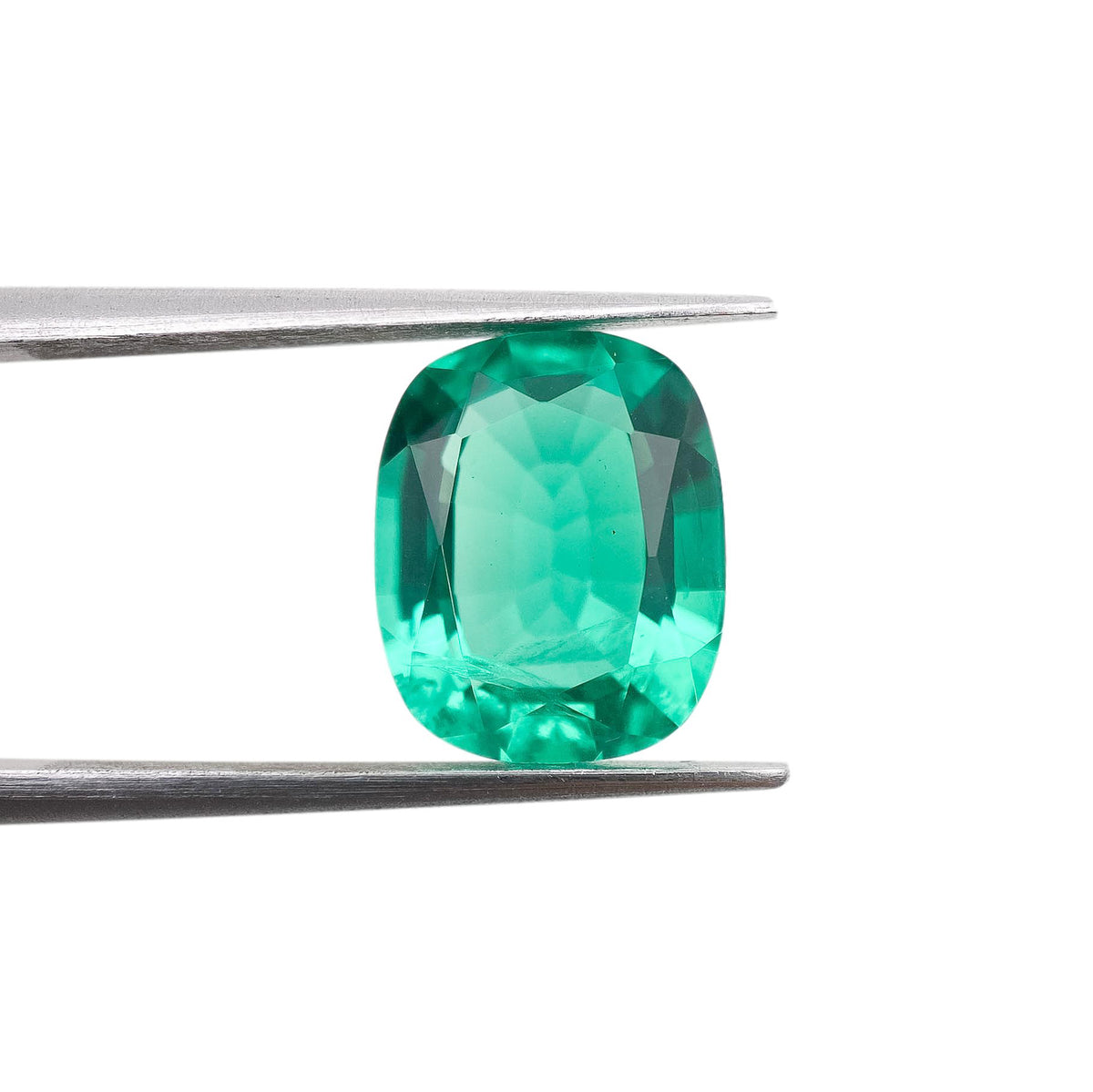 3.73ct | Brilliant Cut Cushion Shape Lab Emerald