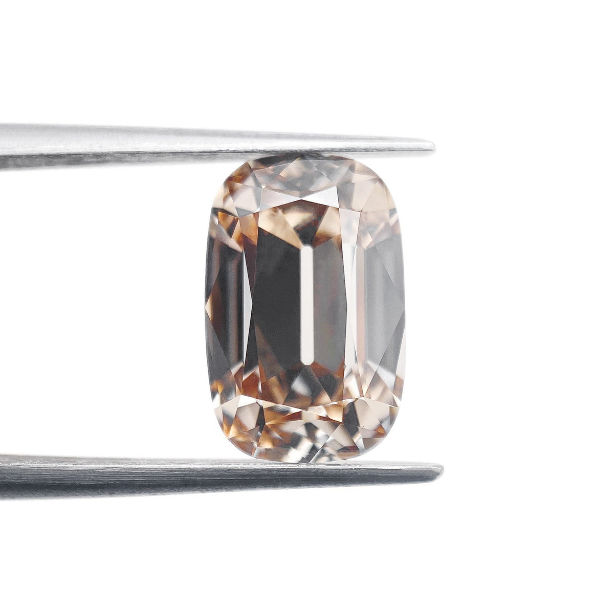 3.06ct | Very Light Brown/VS1 Cushion Shape Old Mine Cut Lab Diamond (IGI)-LITHOS Diamond