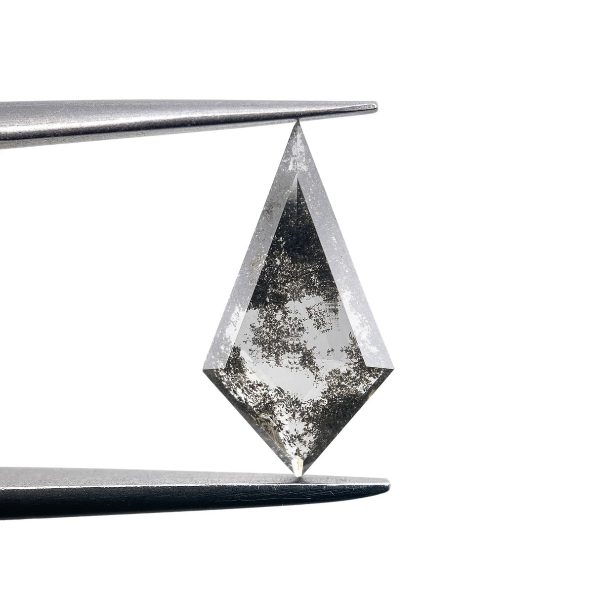 1.19ct | Salt &amp; Pepper Kite Shape Step Cut Lab Diamond