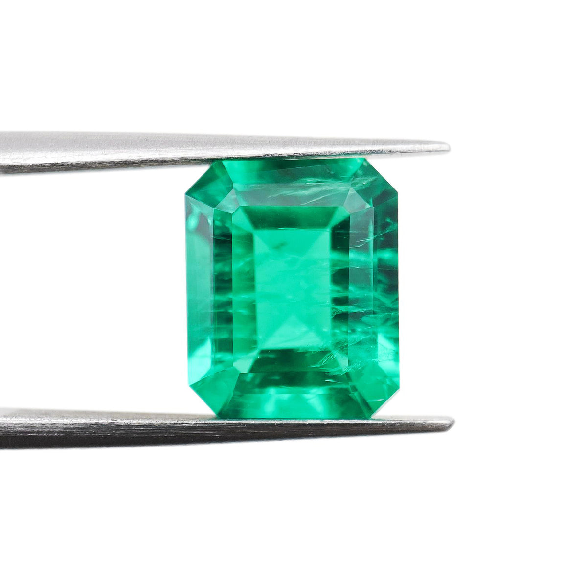 4.13ct | Step Cut Emerald Shape Lab Emerald