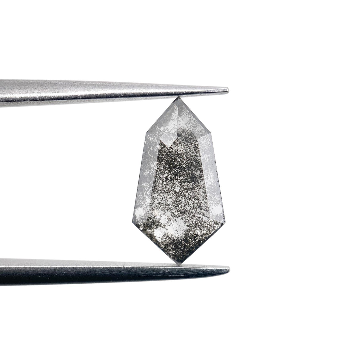 1.34ct | Salt &amp; Pepper Kite Shape Step Cut Lab Diamond