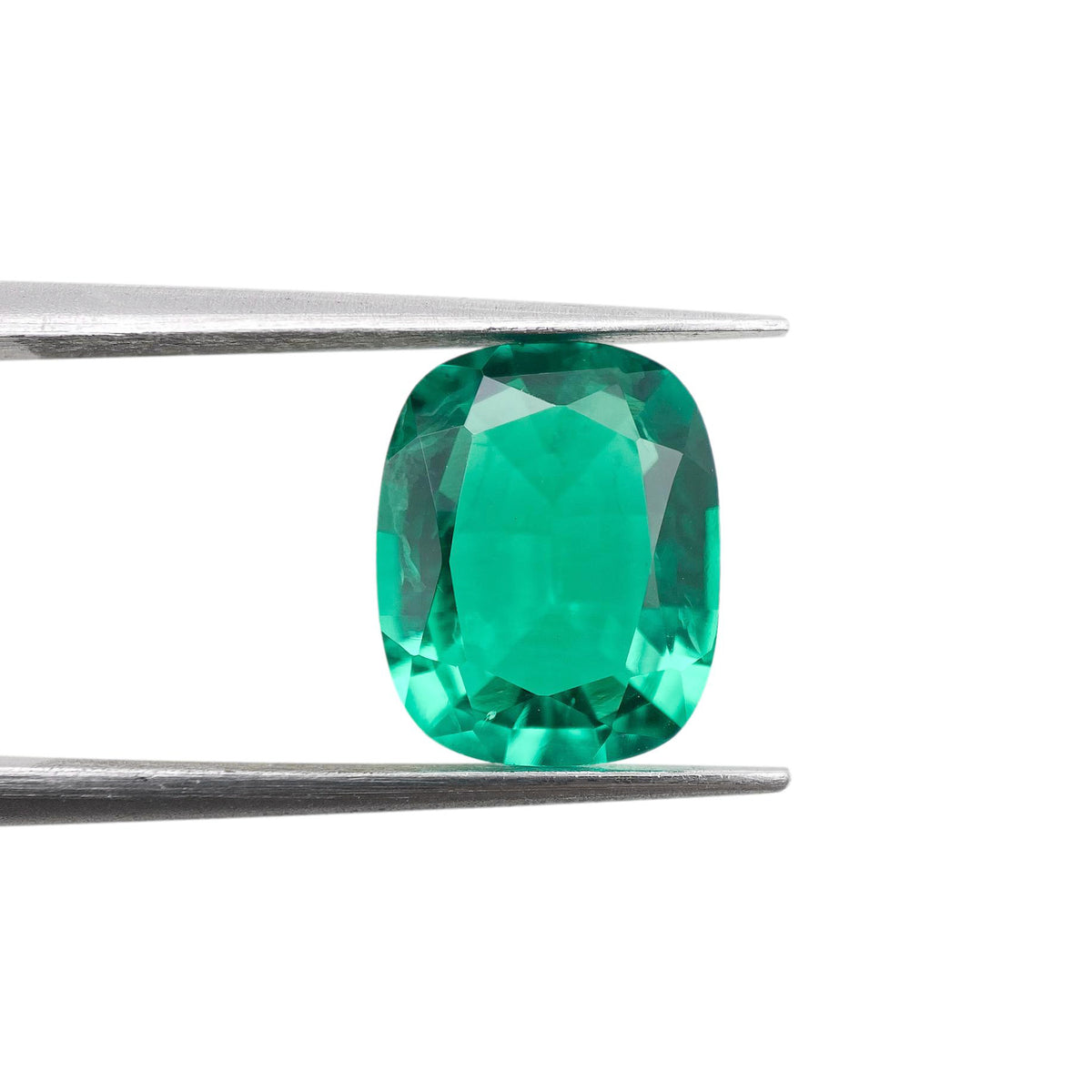 3.24ct | Brilliant Cut Cushion Shape Lab Emerald
