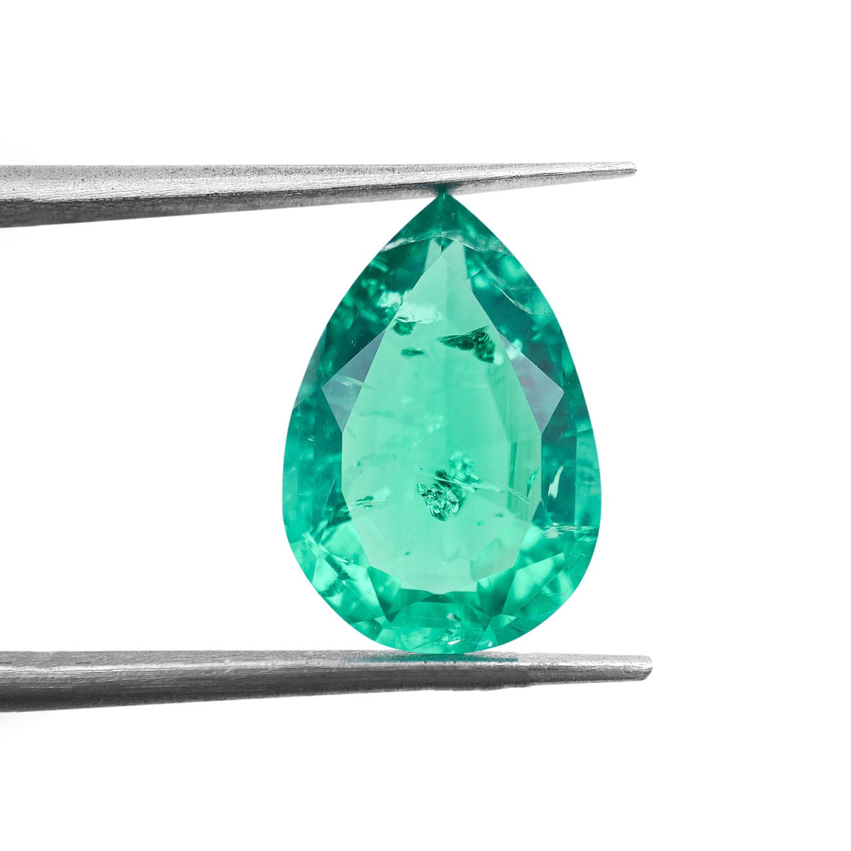 4.86ct | Brilliant Cut Pear Shape Lab Emerald