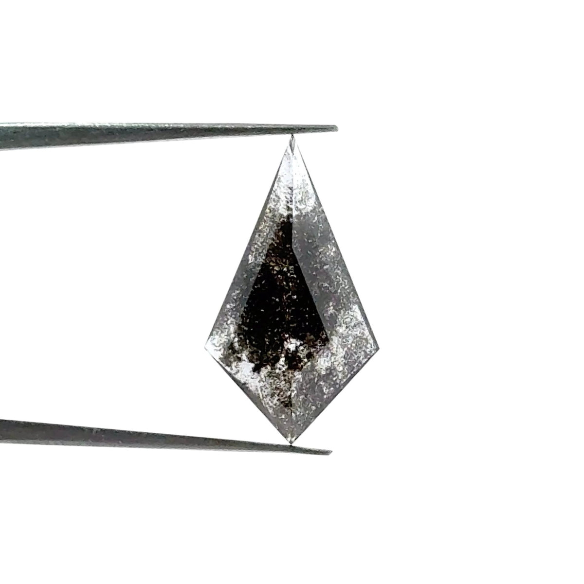 1.77ct | Salt & Pepper Kite Shape Rose Cut Lab Diamond
