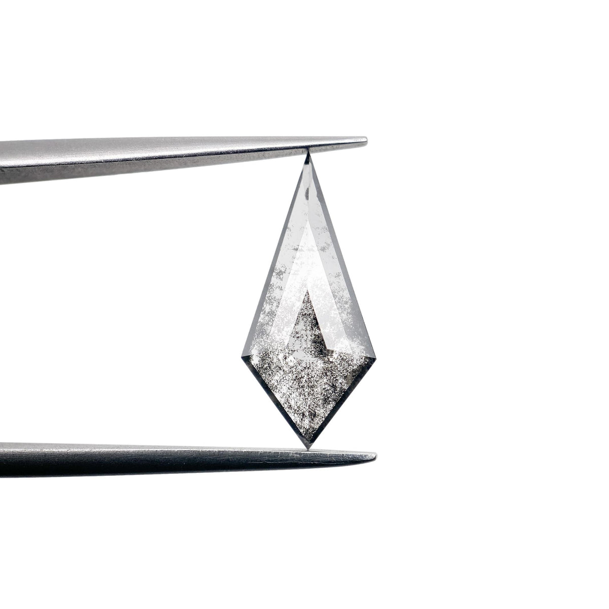 1.39ct | Salt &amp; Pepper Kite Shape Step Cut Lab Diamond