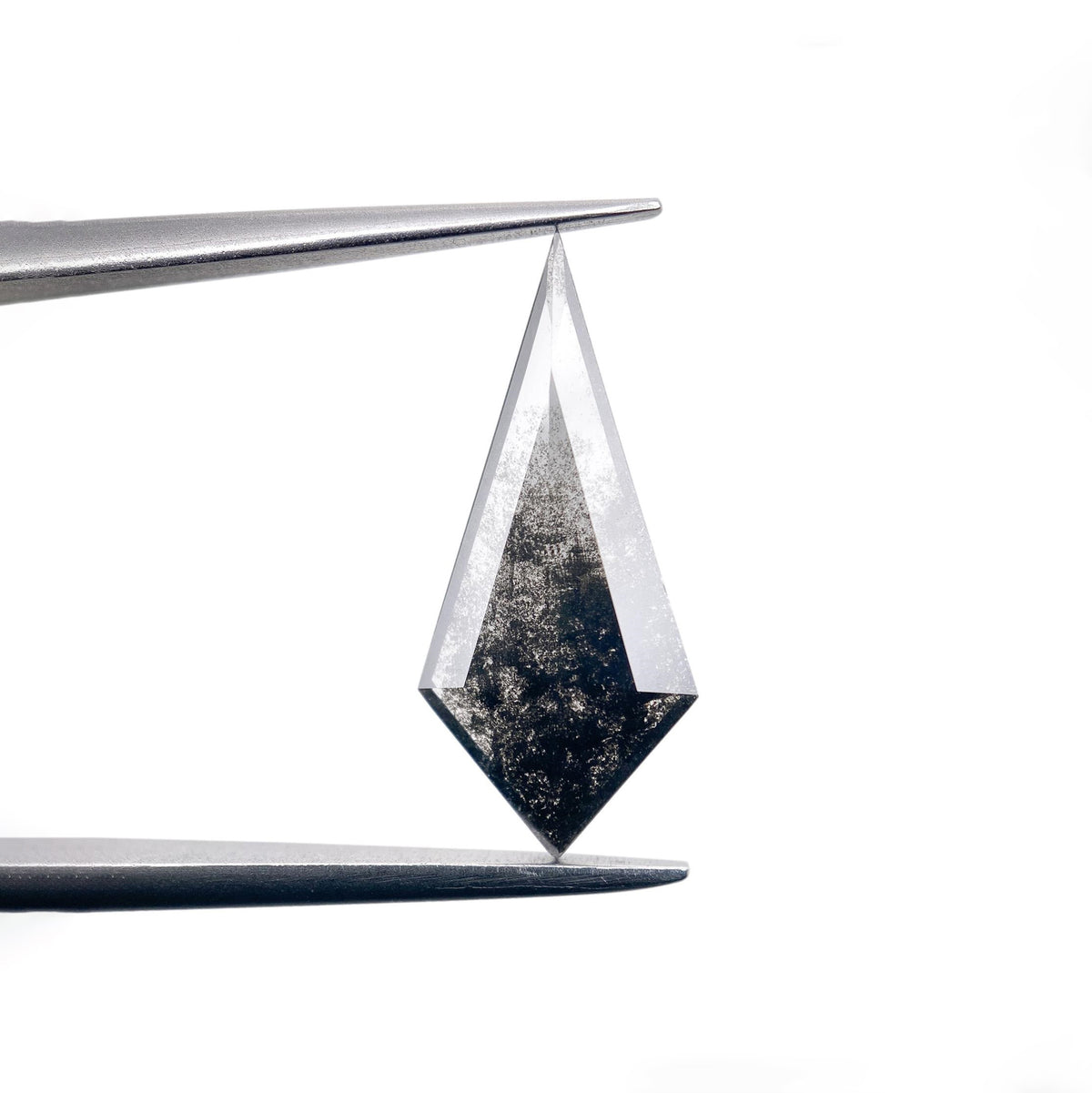 1.50ct | Salt &amp; Pepper Kite Shape Step Cut Lab Diamond