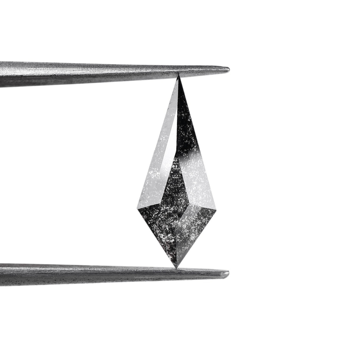 1.25ct | Salt & Pepper Kite Shape Rose Cut Lab Diamond