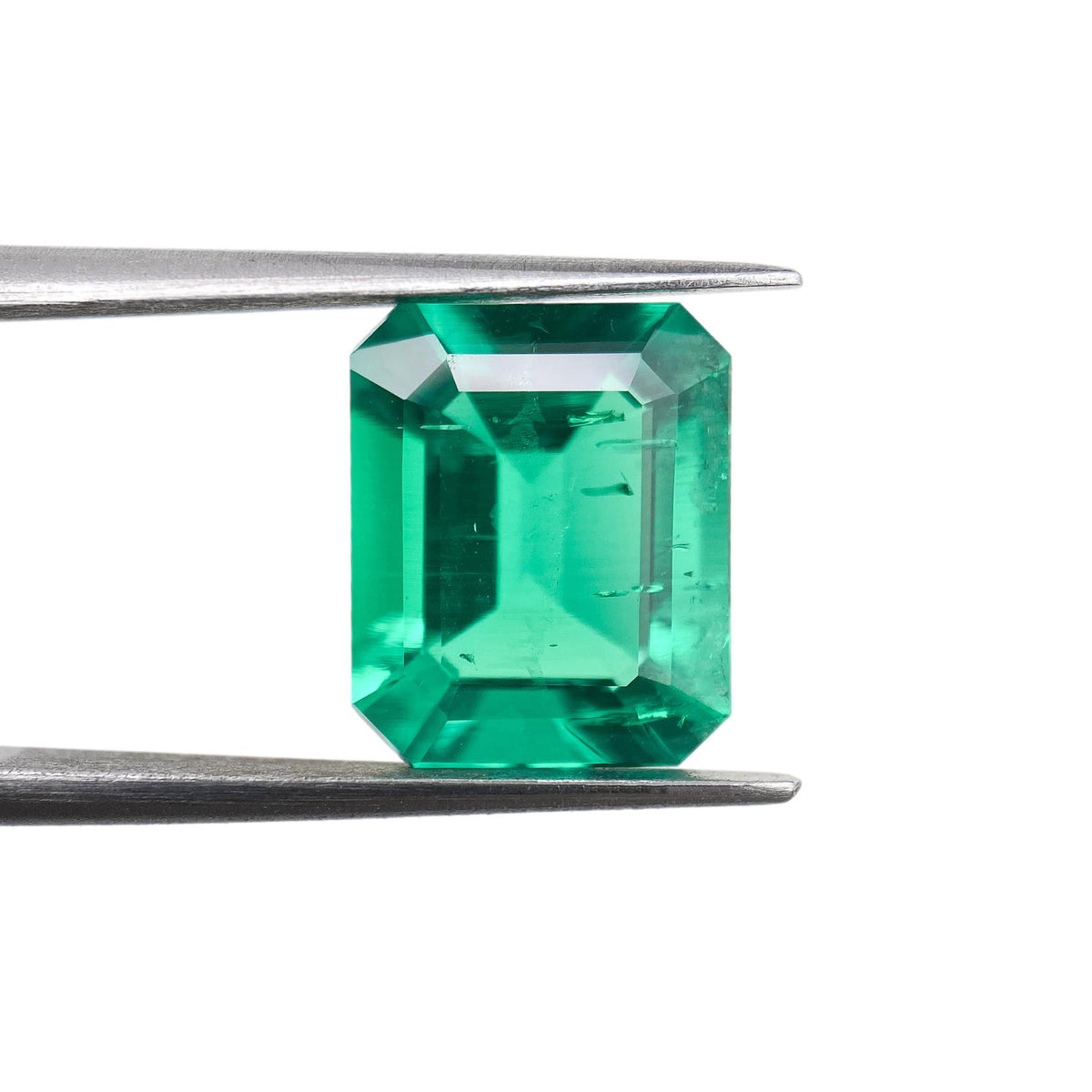 3.94ct | Step Cut Emerald Shape Lab Emerald