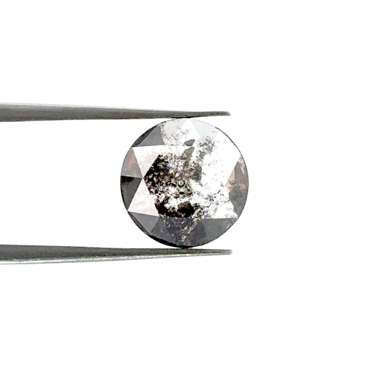 1.58ct | Salt & Pepper Round Shape Rose Cut Lab Diamond