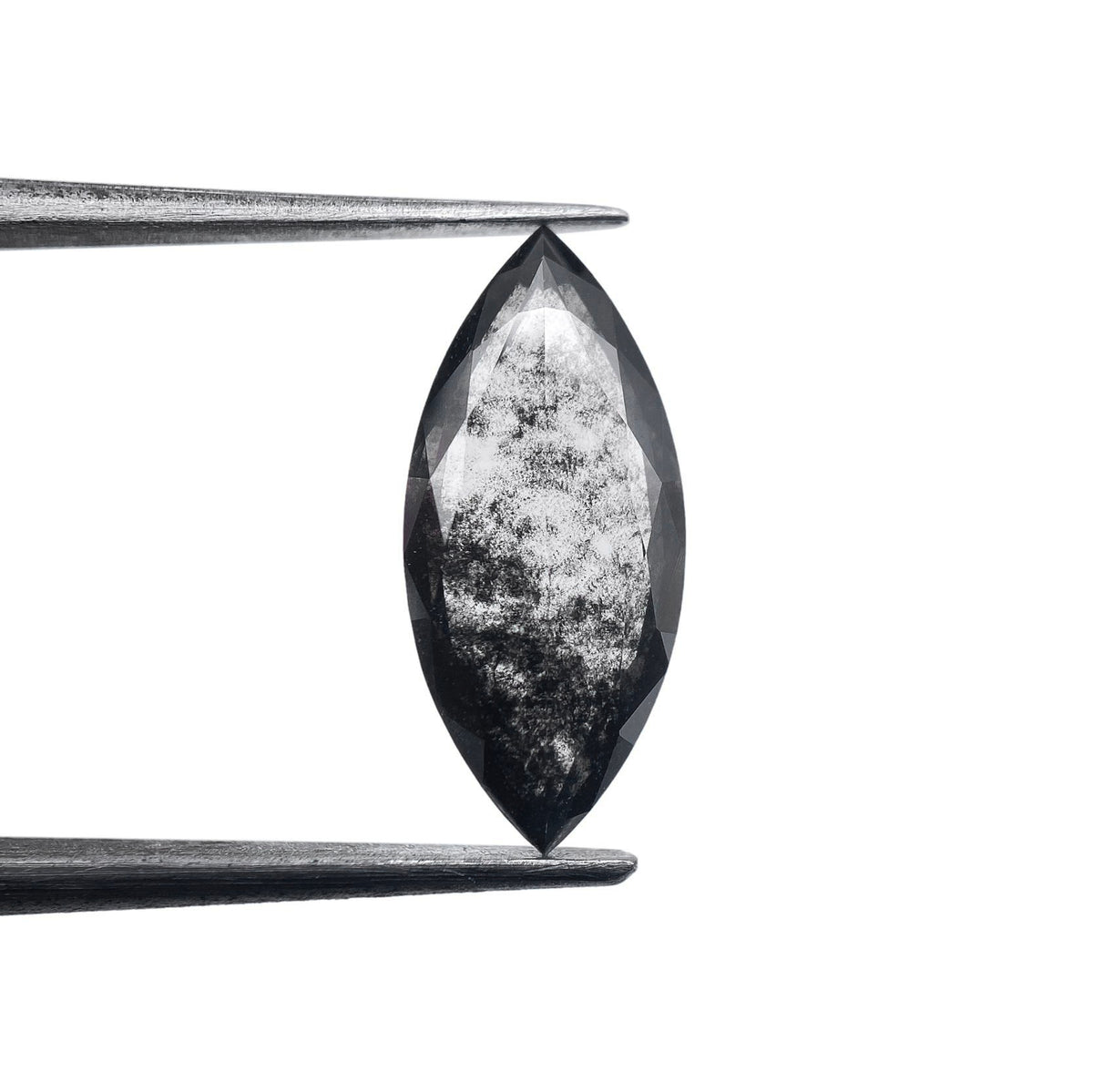 1.96ct | Salt & Pepper Marquise Shape Rose Cut Lab Diamond