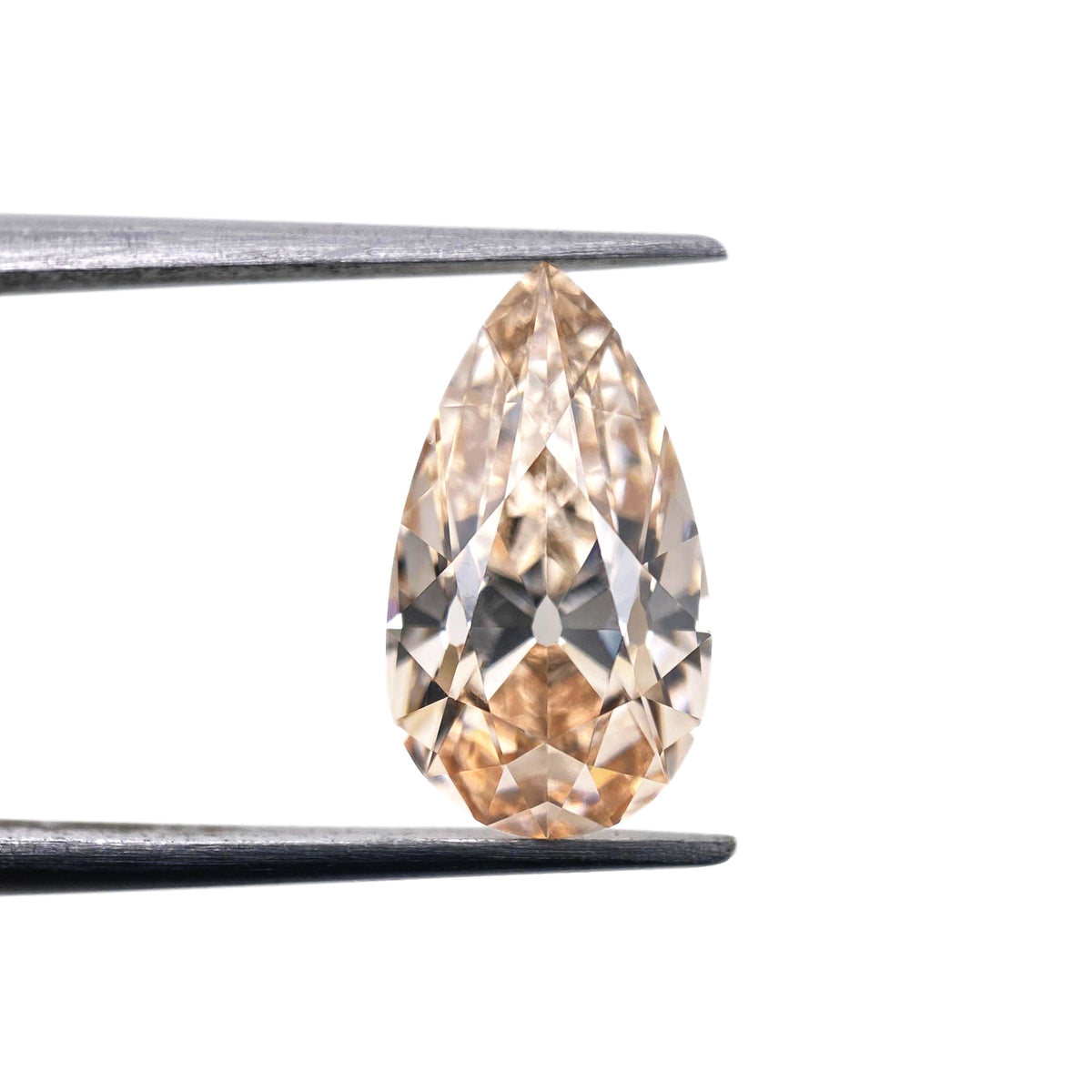 2.47ct | N/VVS2 Champagne Pear Shape Old Mine Cut Lab Diamond (IGI)-LITHOS Diamond