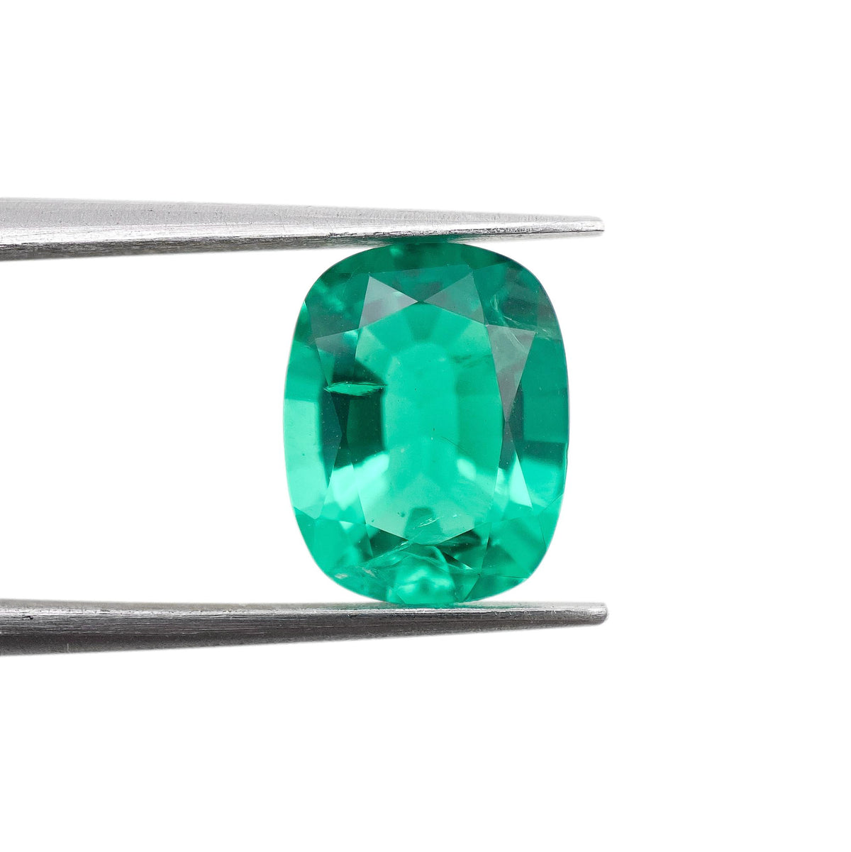 3.07ct | Brilliant Cut Cushion Shape Lab Emerald