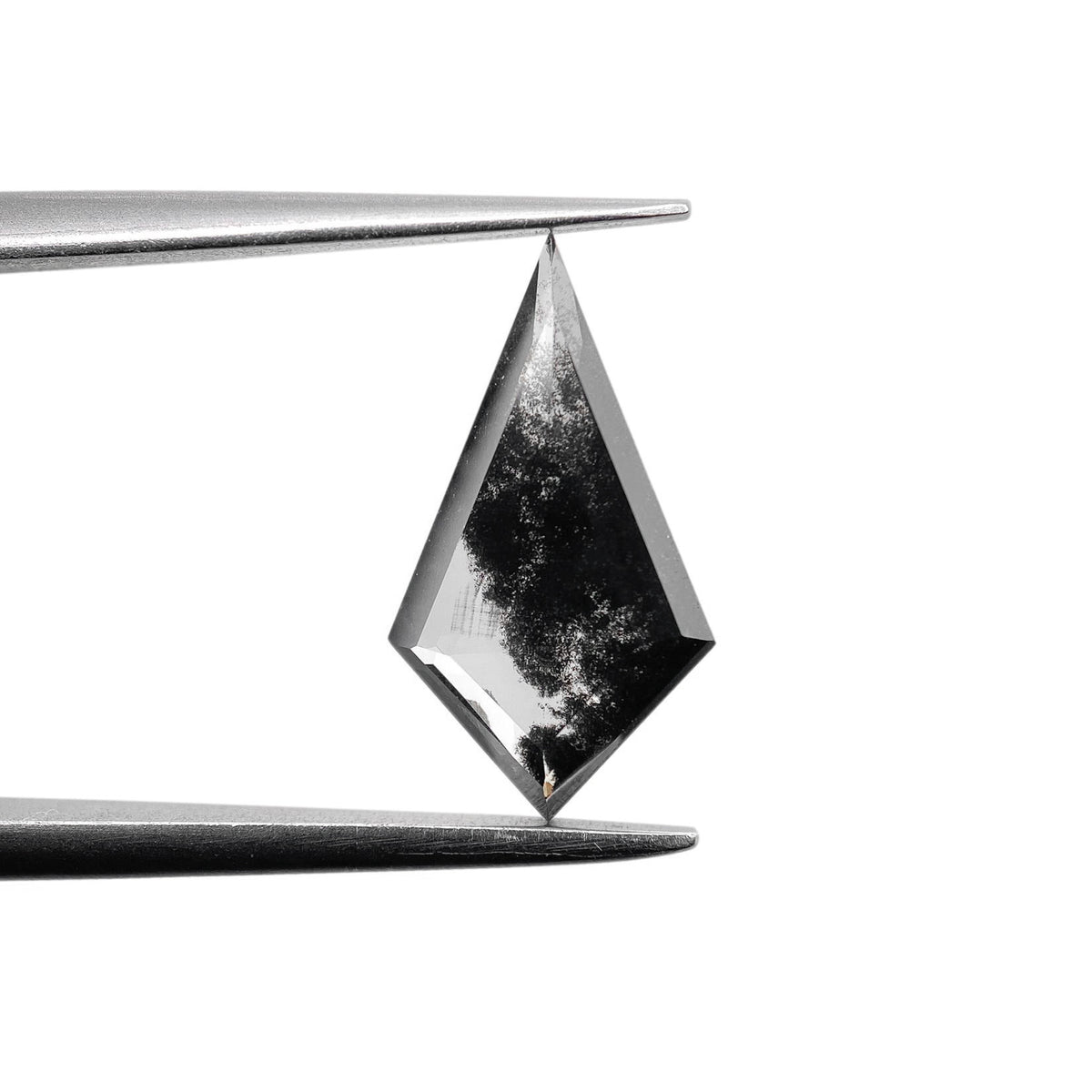 1.35ct | Salt &amp; Pepper Kite Shape Step Cut Lab Diamond