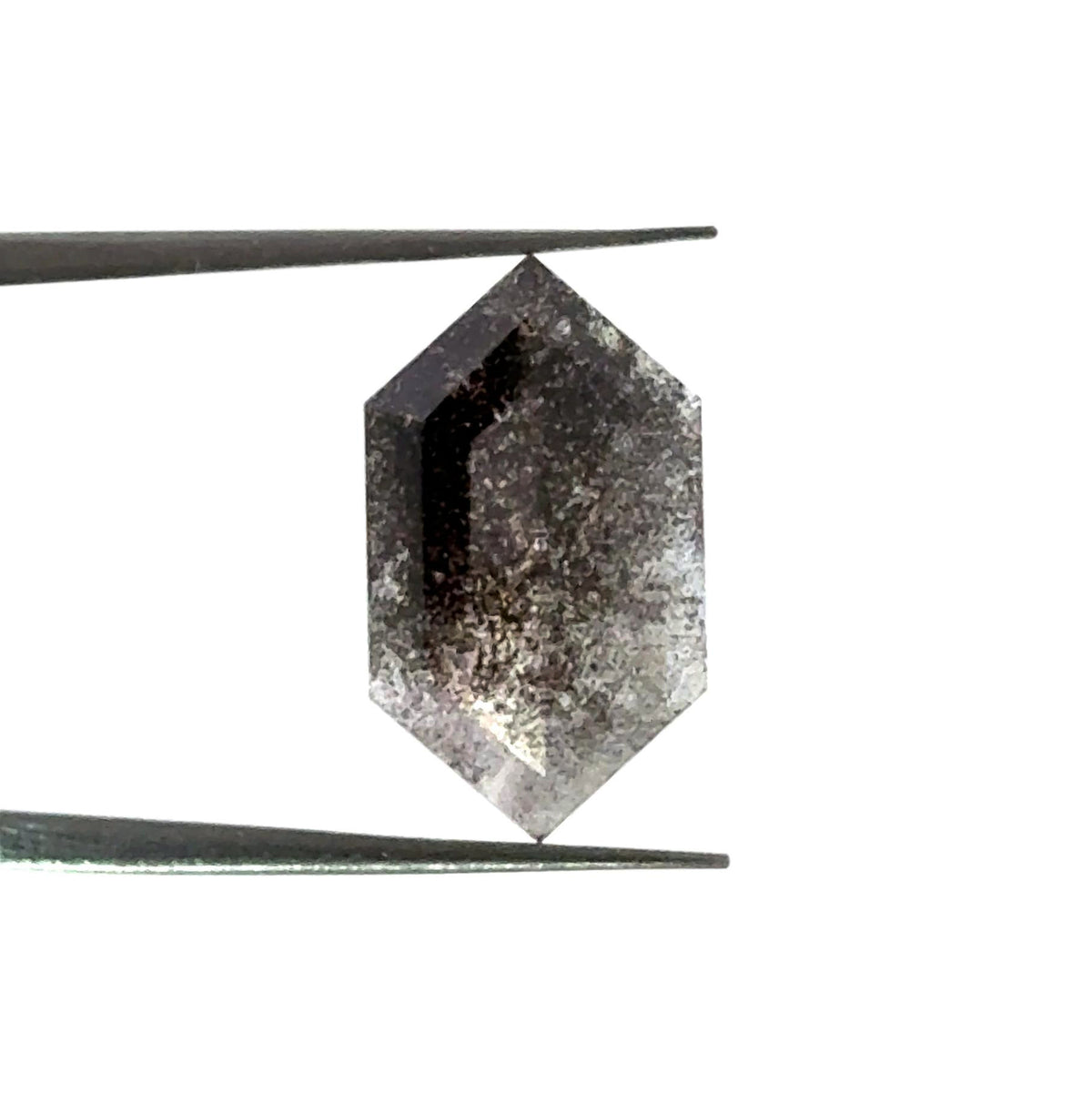 2.33ct | Salt & Pepper Hexagon Shape Rose Cut Lab Diamond