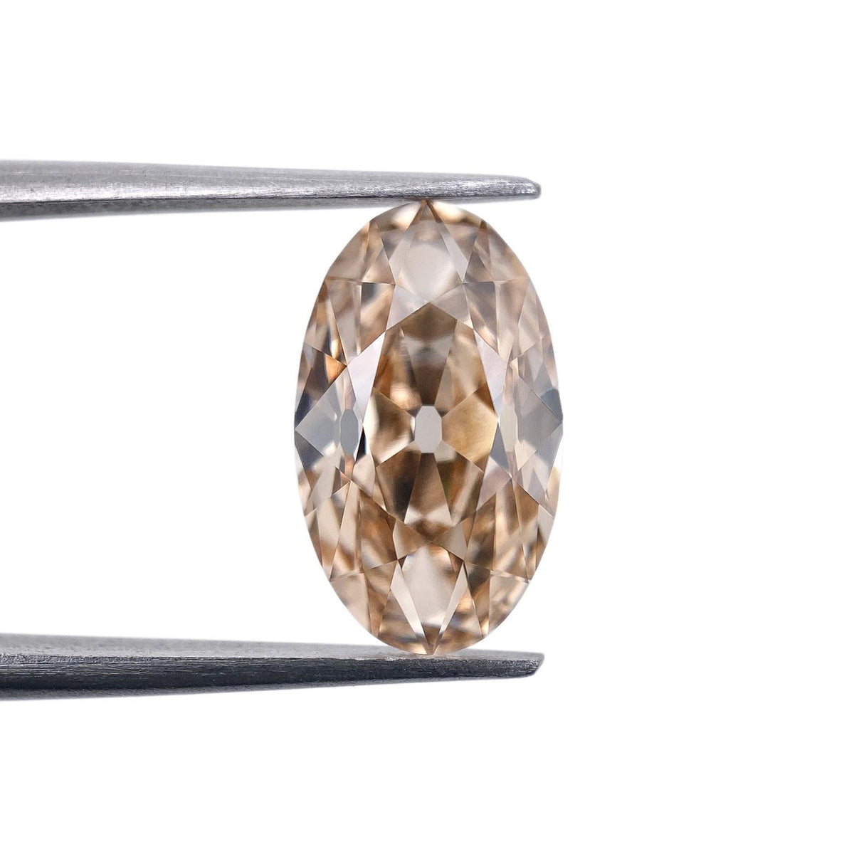 3.25ct | Light Brown/VVS2 Champagne Oval Shape Old Mine Cut Lab Diamond (IGI)-LITHOS Diamond