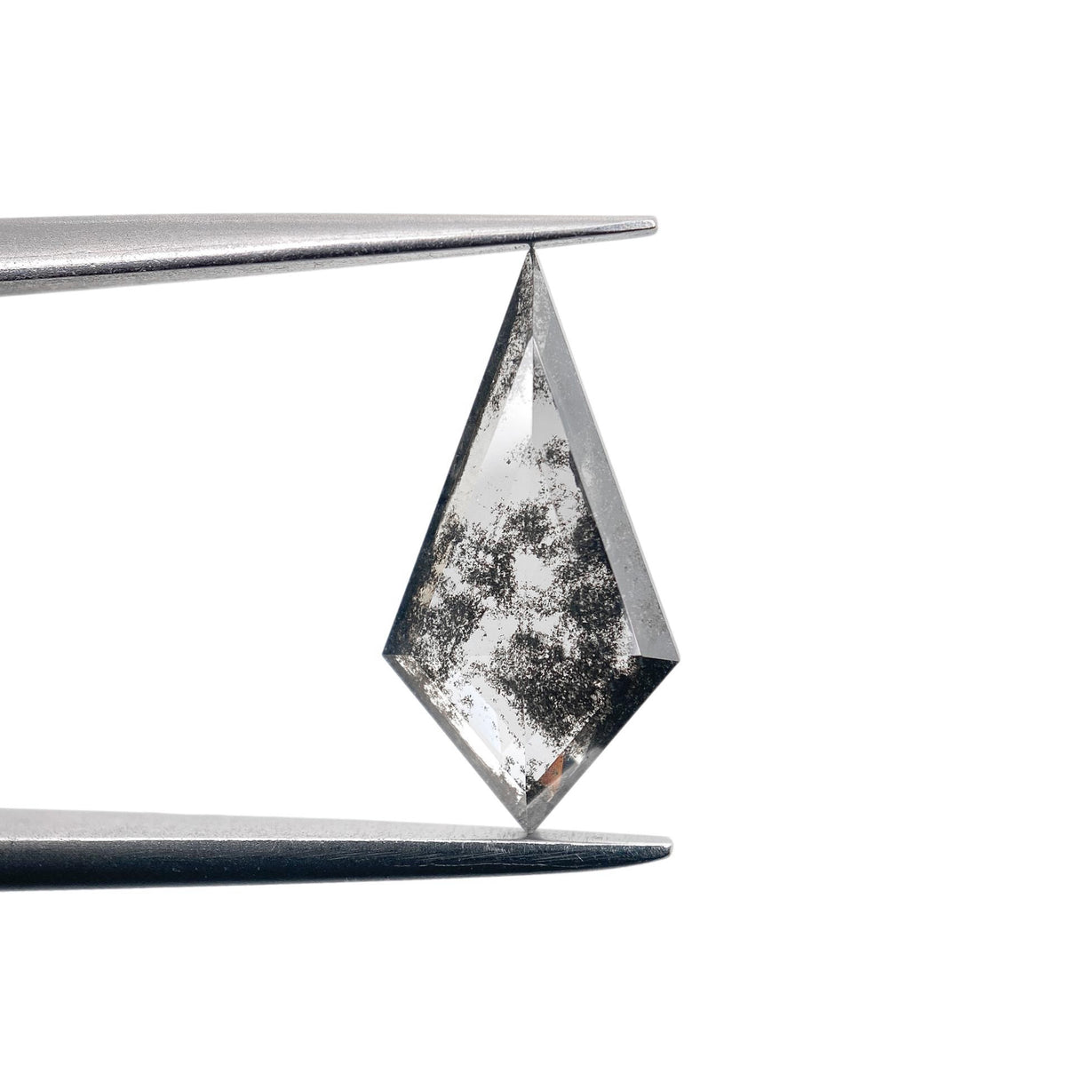 1.43ct | Salt &amp; Pepper Kite Shape Step Cut Lab Diamond