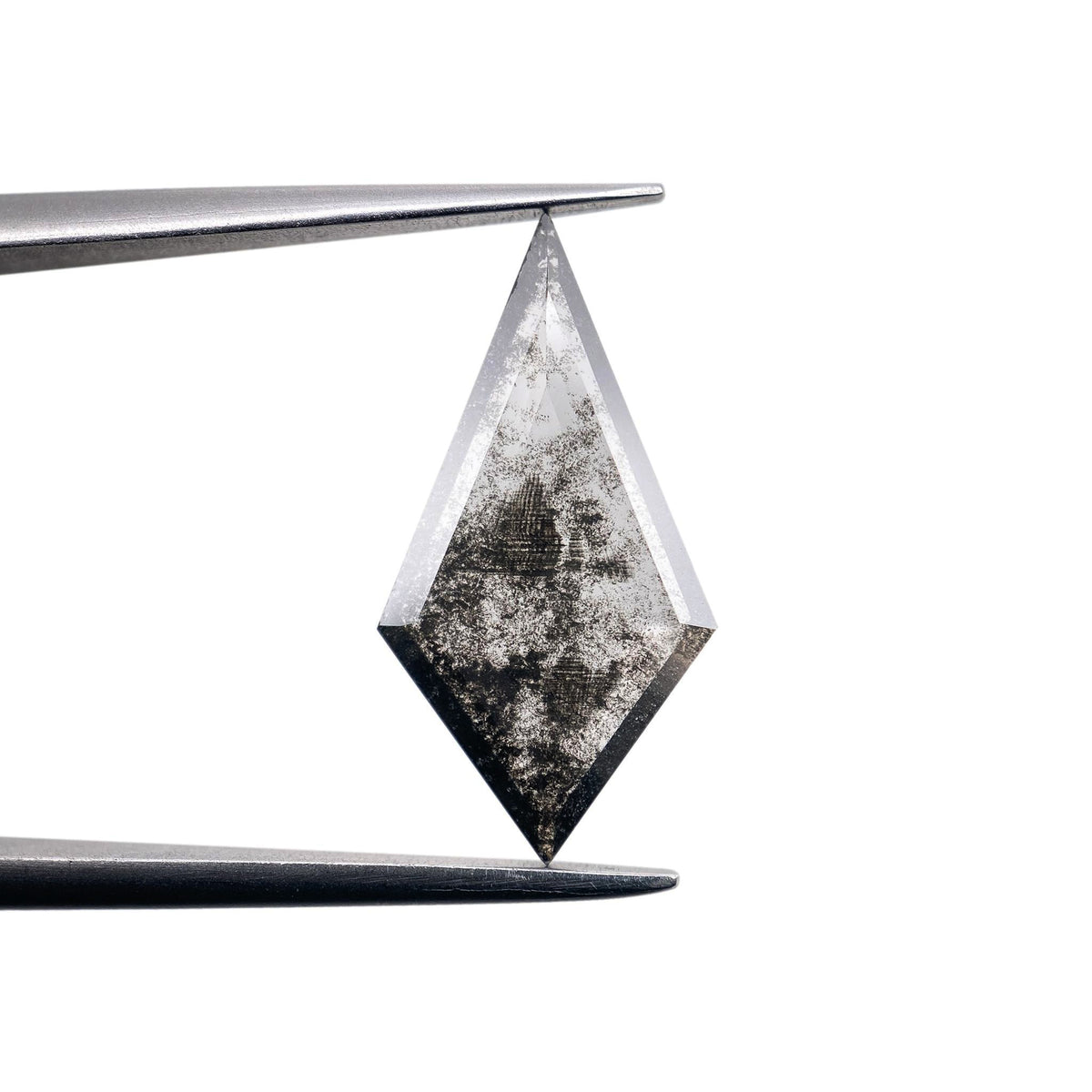 2.06ct | Salt &amp; Pepper Kite Shape Step Cut Lab Diamond