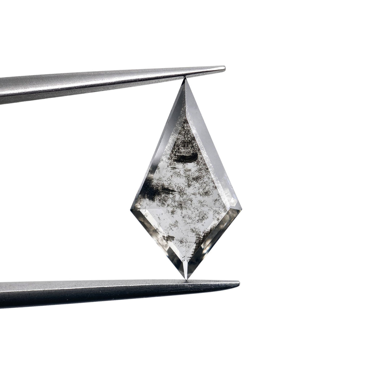 1.70ct | Salt &amp; Pepper Kite Shape Step Cut Lab Diamond