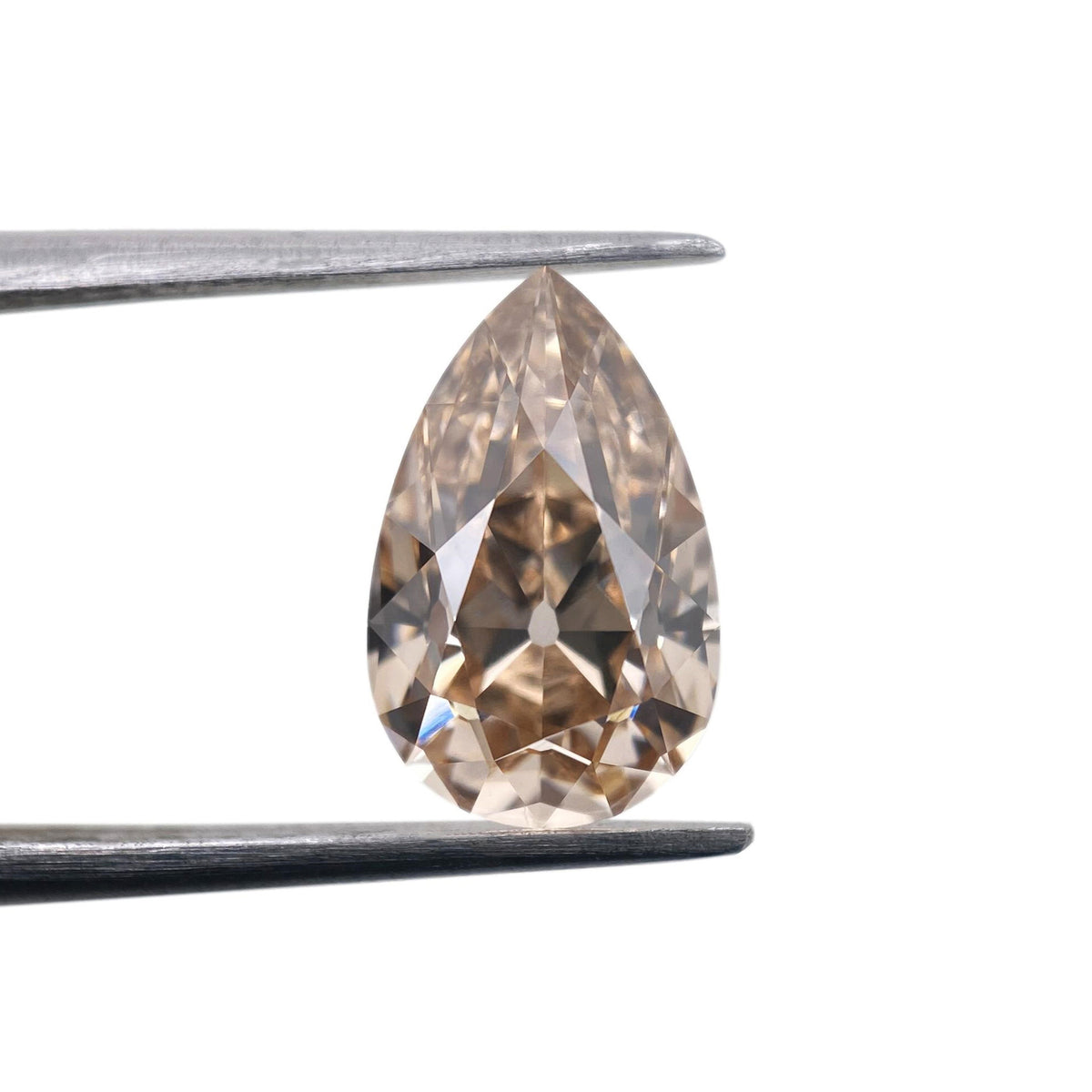 2.10ct | Fancy Light Brown/VS1 Pear Shape Old Mine Cut Lab Diamond (IGI)