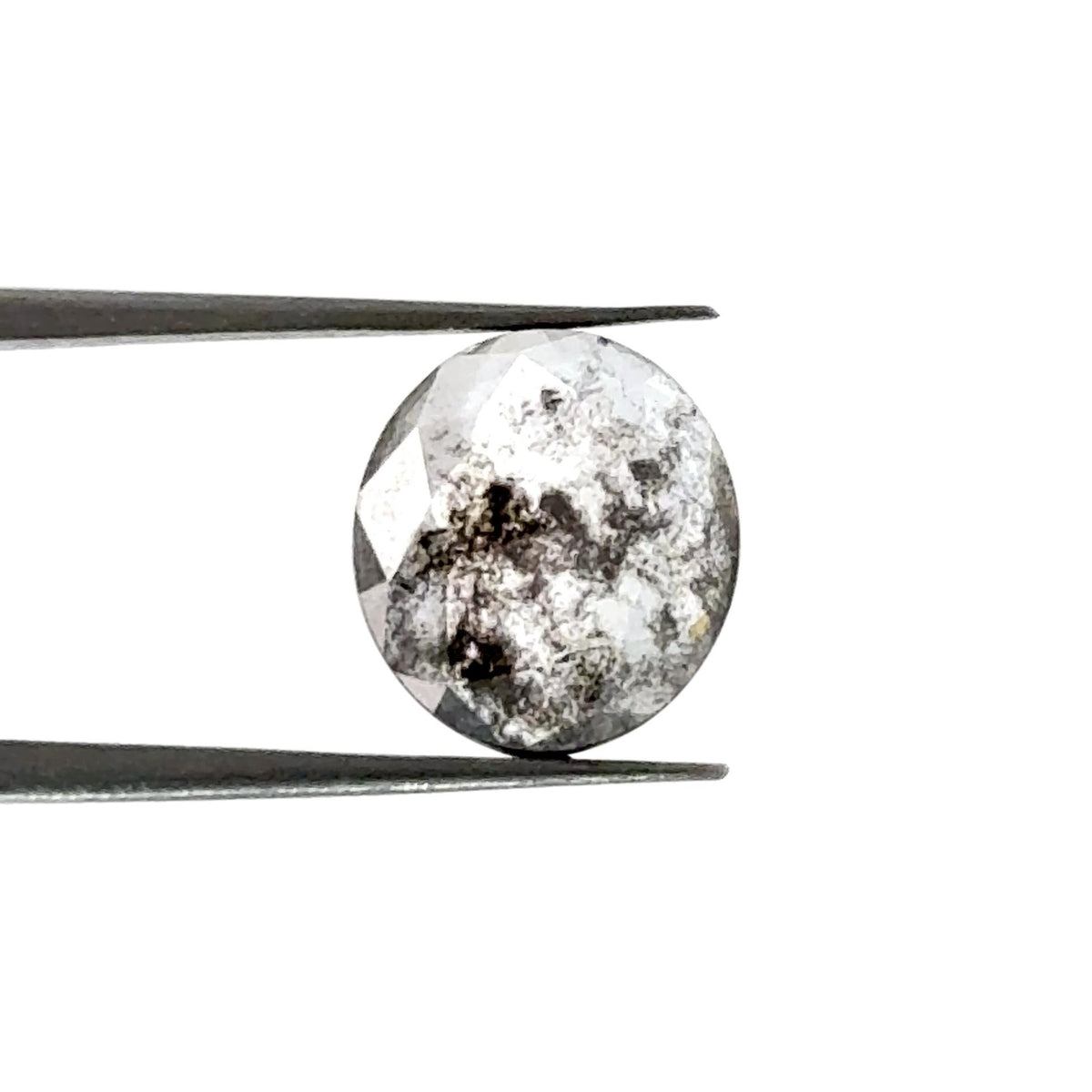 1.99ct | Salt & Pepper Oval Shape Rose Cut Lab Diamond
