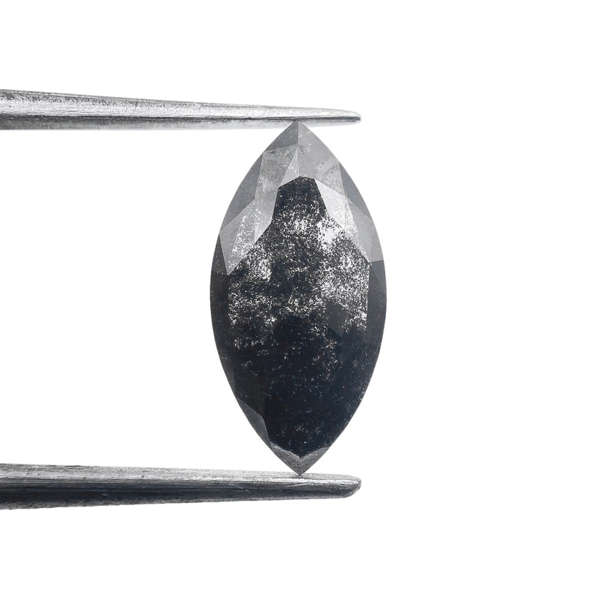 1.27ct | Salt & Pepper Marquise Shape Rose Cut Lab Diamond