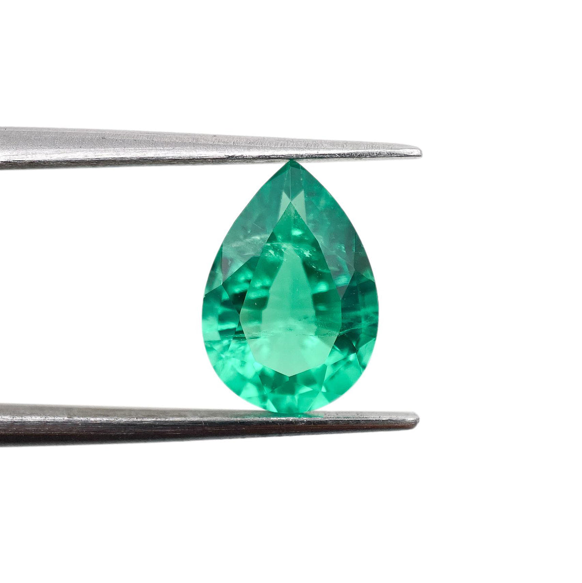 2.00ct | Brilliant Cut Pear Shape Lab Emerald