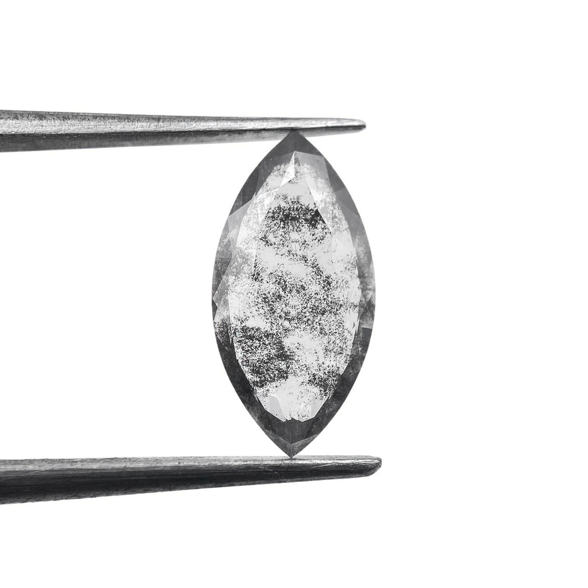 1.22ct | Salt & Pepper Marquise Shape Rose Cut Lab Diamond
