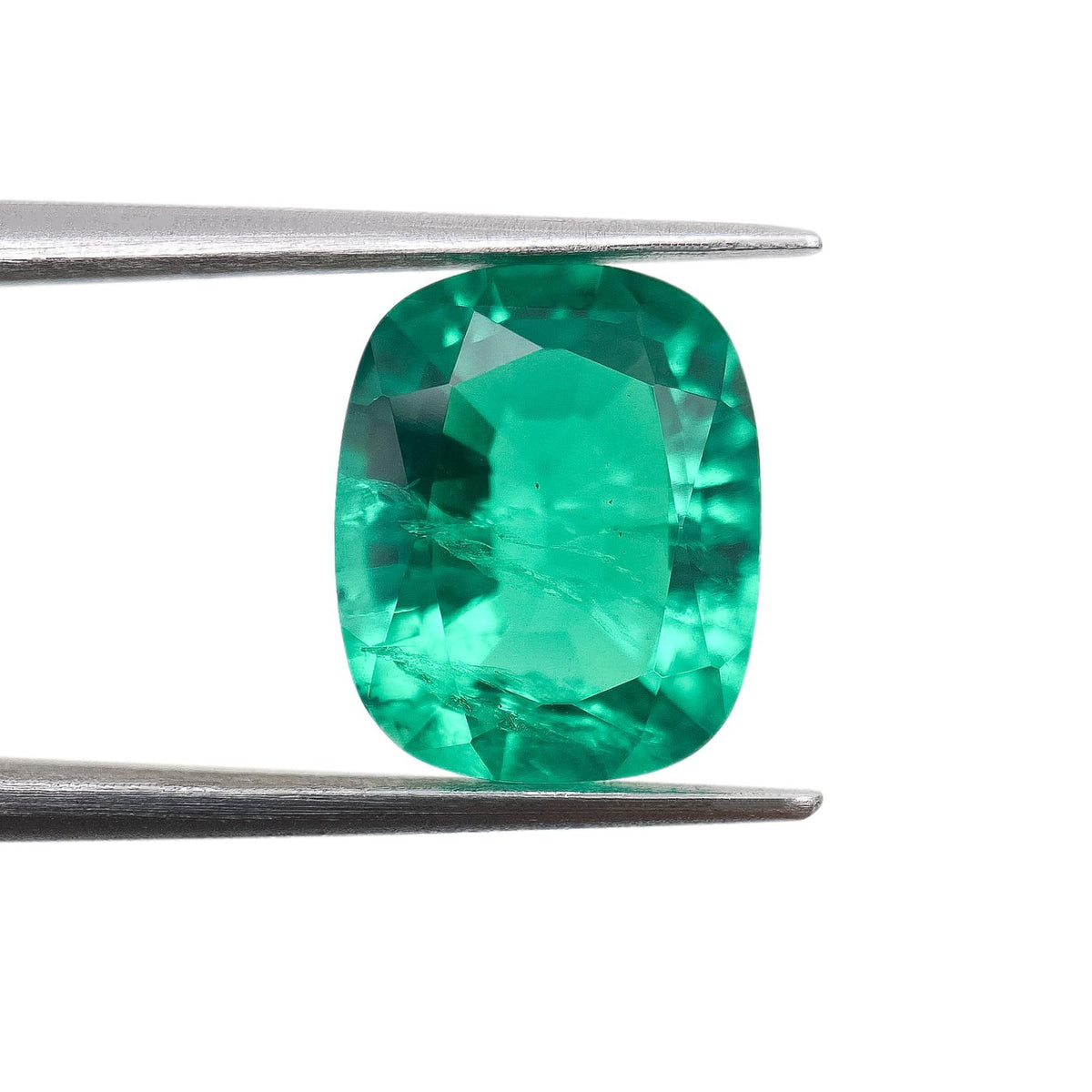 3.85ct | Brilliant Cut Cushion Shape Lab Emerald