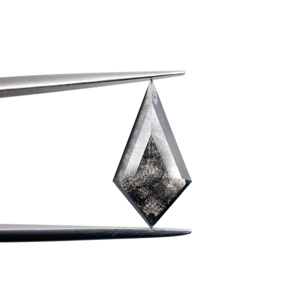 2.50ct | Salt &amp; Pepper Kite Shape Step Cut Lab Diamond